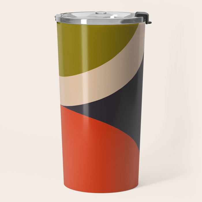 mid century bauhaus geometric large 3 Travel Mug Gallery Image 2