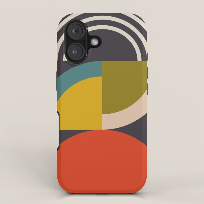 mid century bauhaus geometric large 3 iPhone Case Gallery Image 1