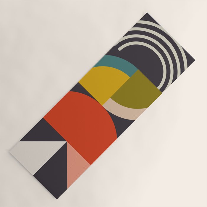 mid century bauhaus geometric large 3 Yoga Mat Gallery Image 1