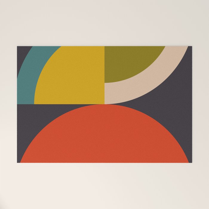 mid century bauhaus geometric large 3 Welcome Mat Gallery Image 1