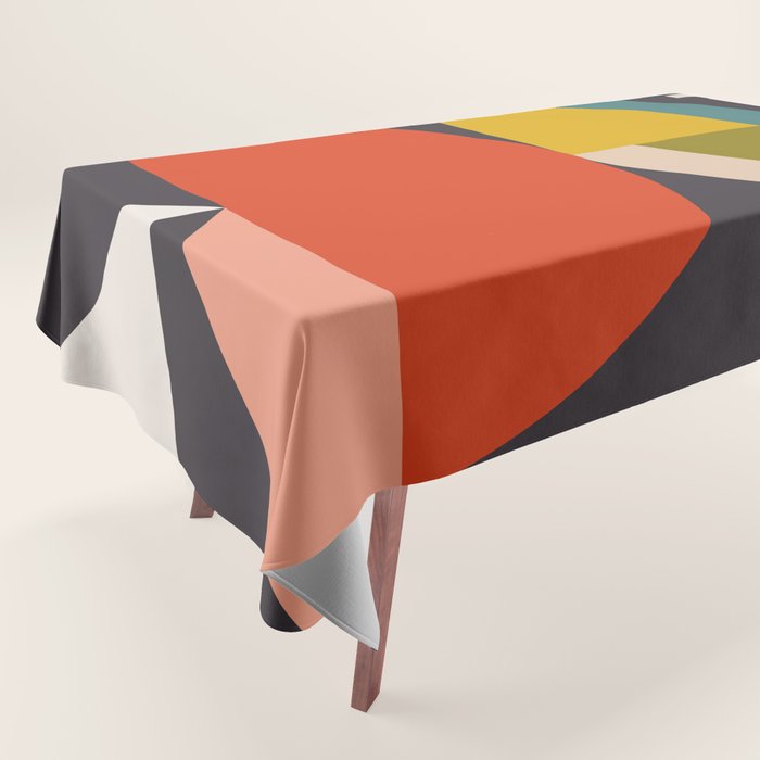 mid century bauhaus geometric large 3 Tablecloth Gallery Image 1