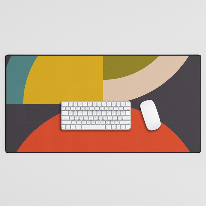 mid century bauhaus geometric large 3 Desk Mat Gallery Image 1