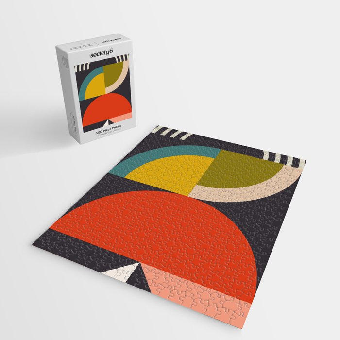 mid century bauhaus geometric large 3 Jigsaw Puzzle Gallery Image 2