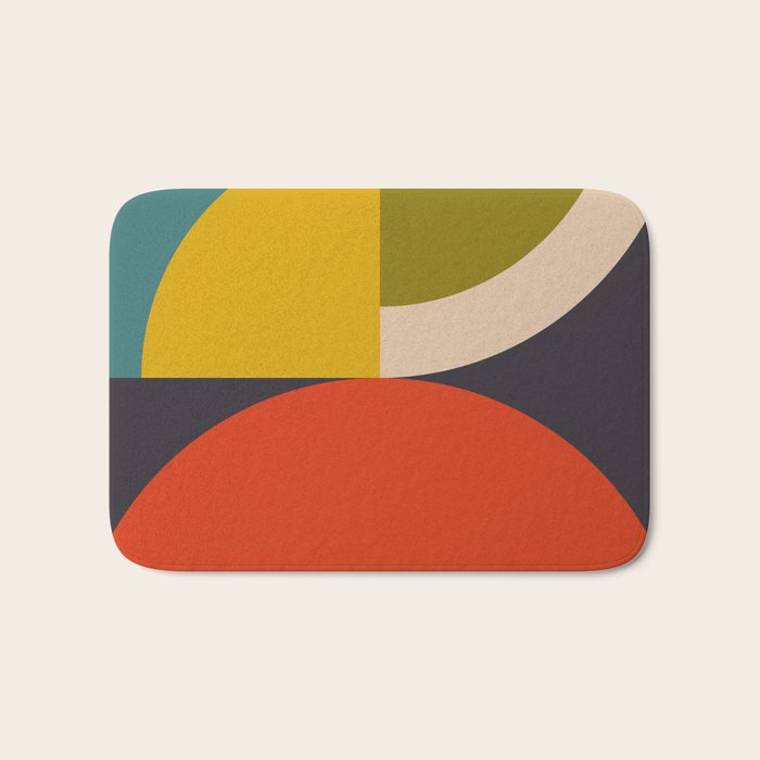 mid century bauhaus geometric large 3 Bath Mat Gallery Image 1