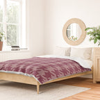 Houndstooth Ripe Mauve Duvet Cover Gallery Image 2