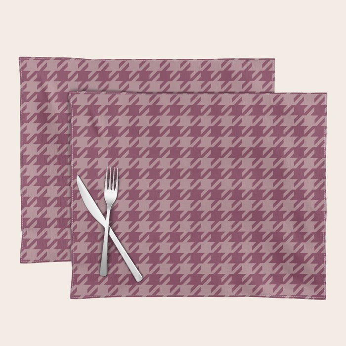 Houndstooth Ripe Mauve Placemat Gallery Image 1