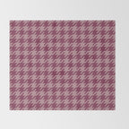 Houndstooth Ripe Mauve Throw Blanket Gallery Image 2