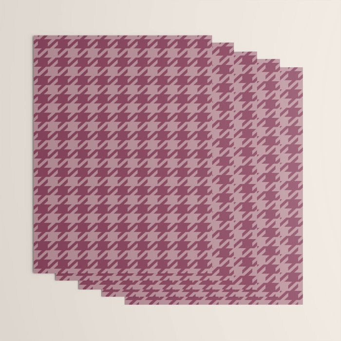 Houndstooth Ripe Mauve Wrapping Paper Gallery Image 3