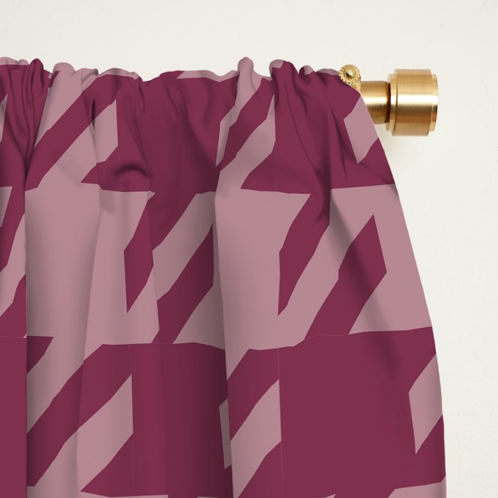 Houndstooth Ripe Mauve Window Curtain Gallery Image 2