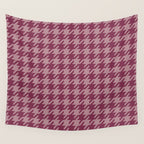 Houndstooth Ripe Mauve Wall Tapestry Gallery Image 4