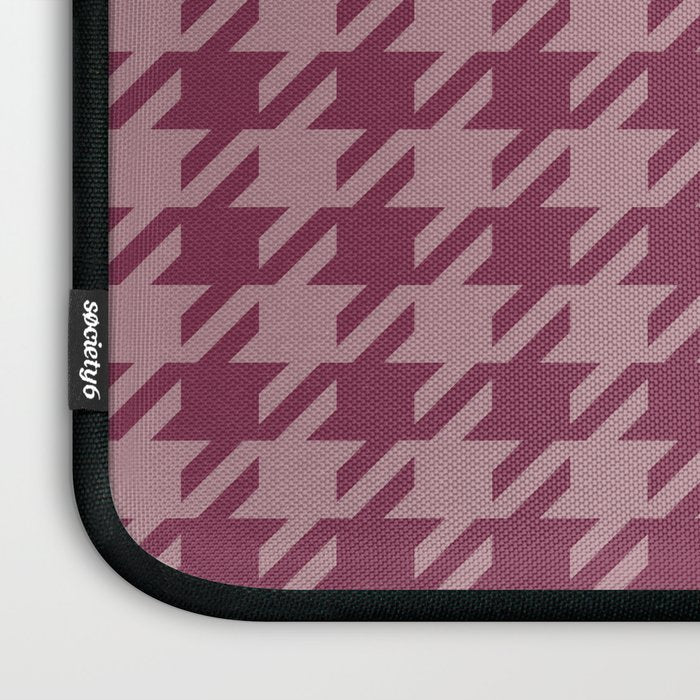Houndstooth Ripe Mauve Laptop Sleeve Gallery Image 3