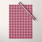Houndstooth Ripe Mauve Wrapping Paper Gallery Image 1