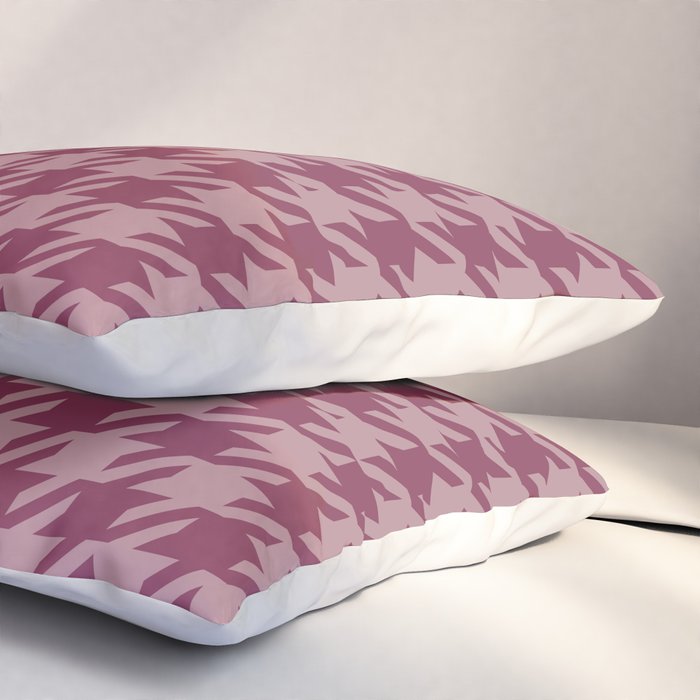 Houndstooth Ripe Mauve Pillow Sham Gallery Image 3
