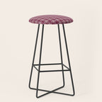 Houndstooth Ripe Mauve Stool Gallery Image 1
