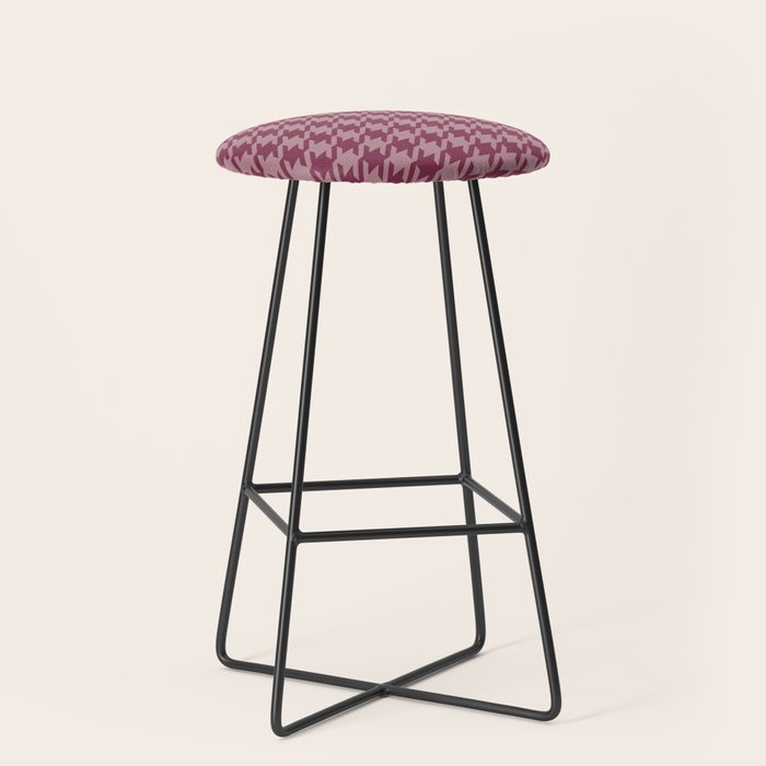 Houndstooth Ripe Mauve Stool Gallery Image 1