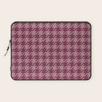 Houndstooth Ripe Mauve Laptop Sleeve Gallery Image 1