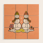 Gemini Snowman Wood Wall Art Gallery Image 1