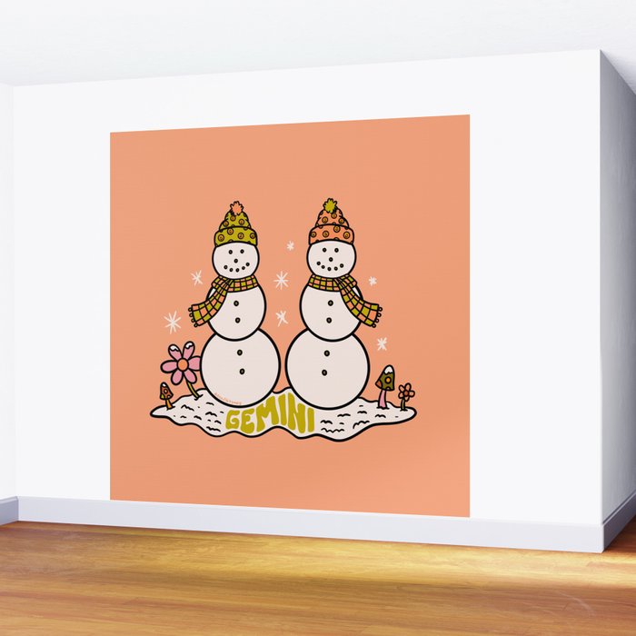 Gemini Snowman Wall Mural Gallery Image 2