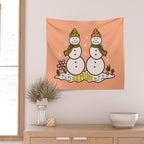 Gemini Snowman Wall Tapestry Gallery Image 2