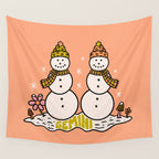 Gemini Snowman Wall Tapestry Gallery Image 4