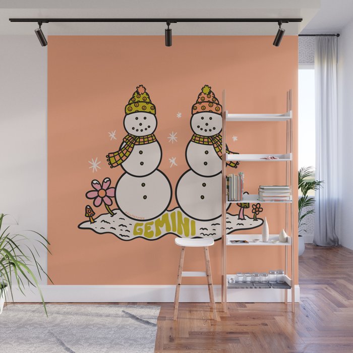Gemini Snowman Wall Mural Gallery Image 1