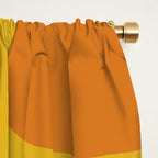 Palm Springs Midcentury Modern Abstract in Moroccan Mustard, Orange, Olive, Blue, and Teal Window Curtain Gallery Image 2