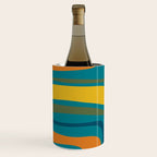 Palm Springs Midcentury Modern Abstract in Moroccan Mustard, Orange, Olive, Blue, and Teal Wine Chiller Gallery Image 2