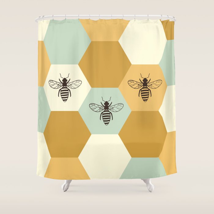 Beehive Shower Curtain Gallery Image 1