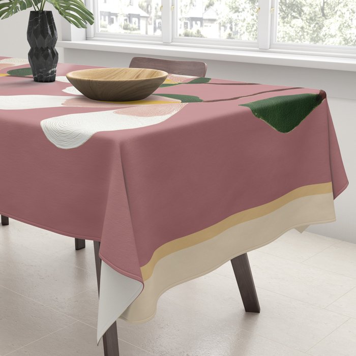Pink Magnolia Flowers Tablecloth Gallery Image 3