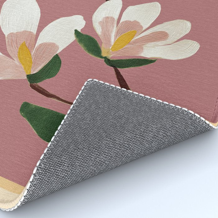 Pink Magnolia Flowers Rug Gallery Image 4