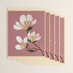 Pink Magnolia Flowers Wrapping Paper Gallery Image 3