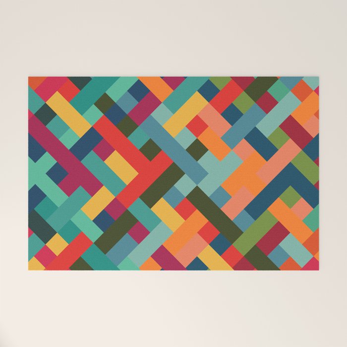 Weave Pattern Welcome Mat Gallery Image 1