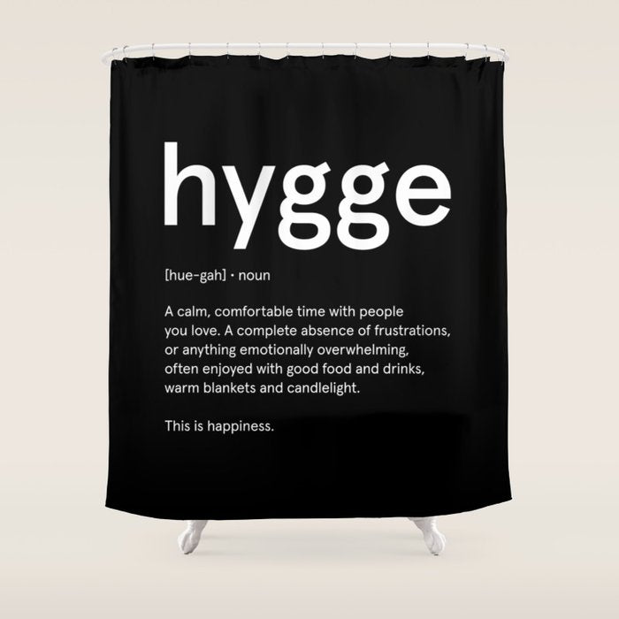 Hygge: Black Edition Shower Curtain Gallery Image 1