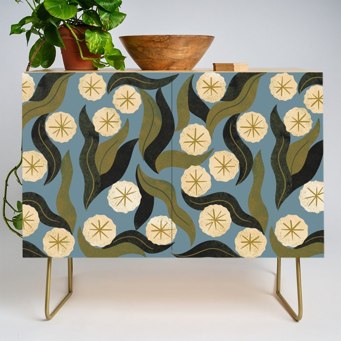 Blue Floral Credenza Gallery Image 1
