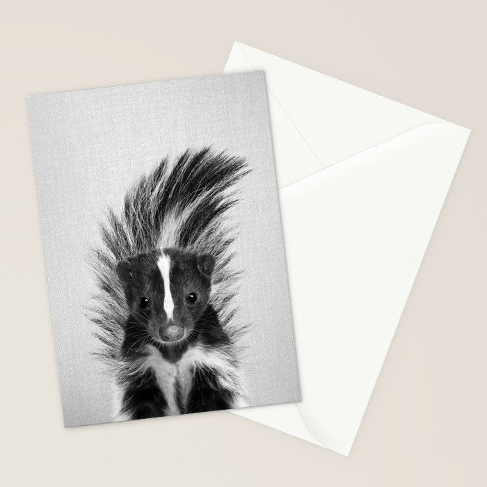 Skunk - Black & White Stationery Card Gallery Image 2