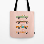 Retro Roads - Pink Palette Tote Bag Gallery Image 1