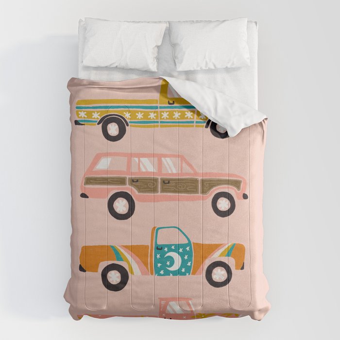 Retro Roads - Pink Palette Comforter Gallery Image 6