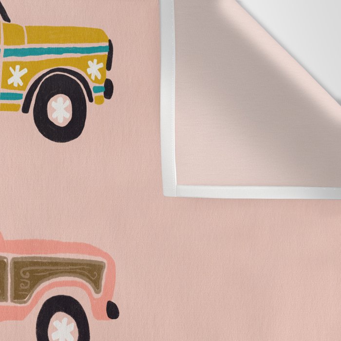 Retro Roads - Pink Palette Wall Tapestry Gallery Image 3