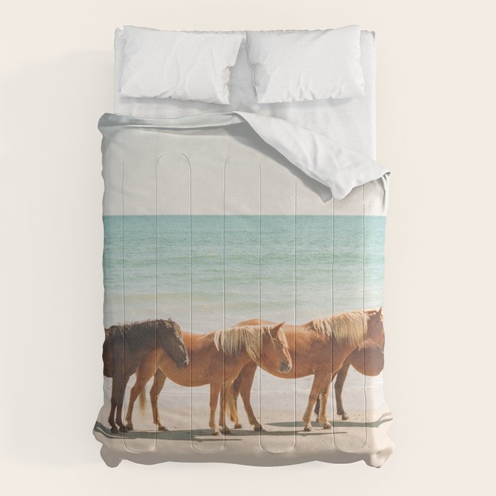 Summer Beach Horses Comforter Gallery Image 6