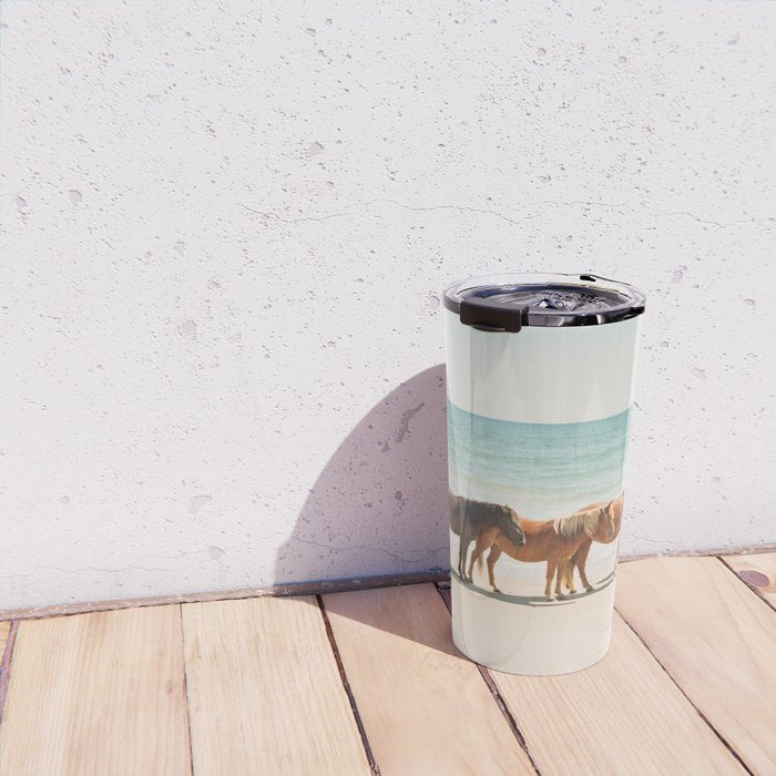 Summer Beach Horses Travel Mug Gallery Image 4