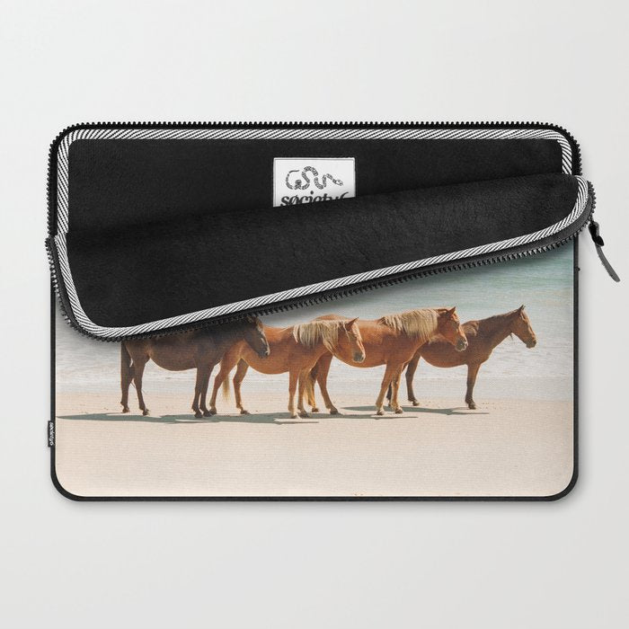 Summer Beach Horses Laptop Sleeve Gallery Image 2