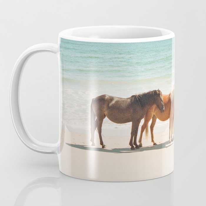 Summer Beach Horses Coffee Mug Gallery Image 3