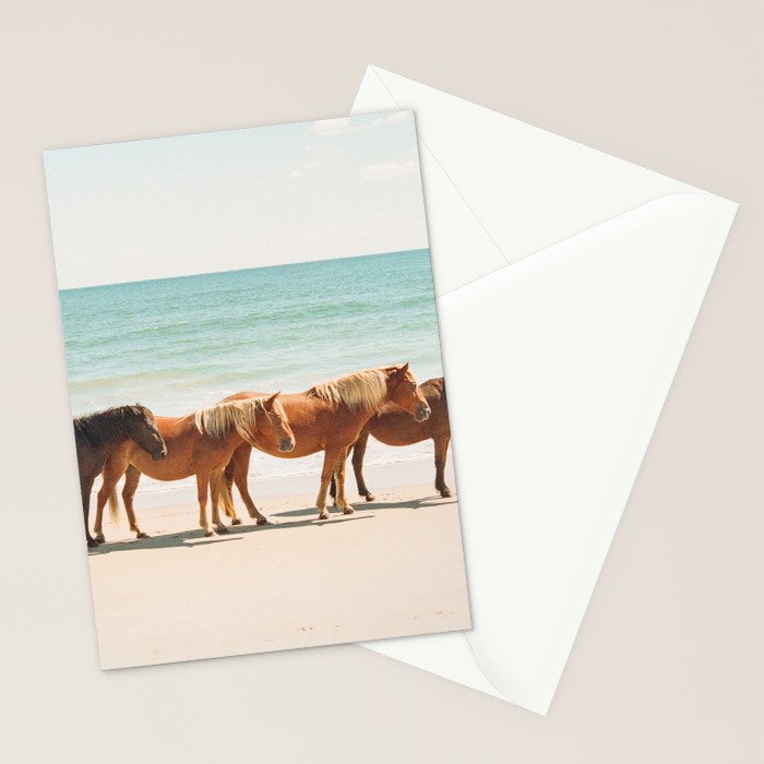 Summer Beach Horses Stationery Card Gallery Image 2