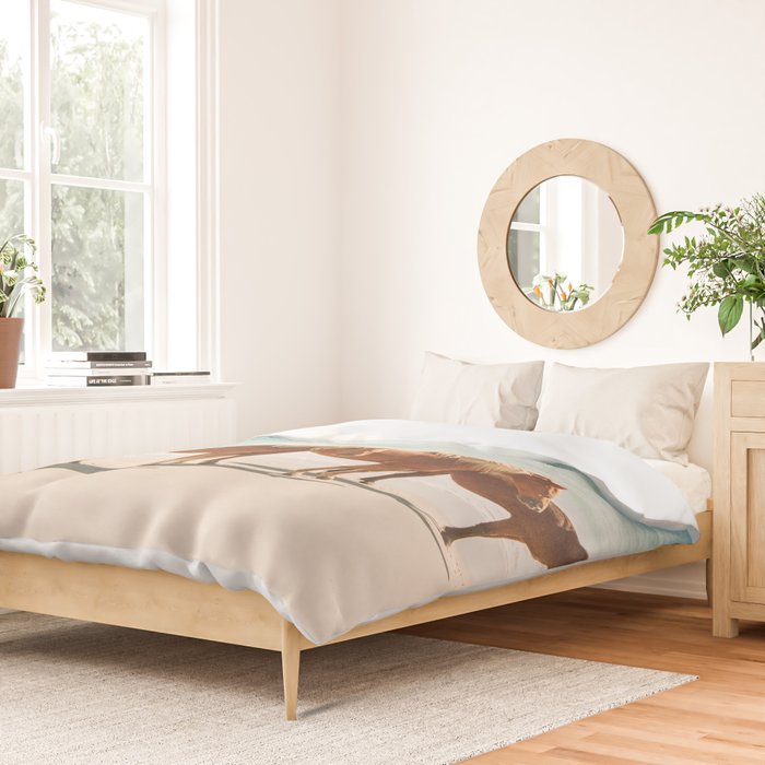 Summer Beach Horses Duvet Cover Gallery Image 2