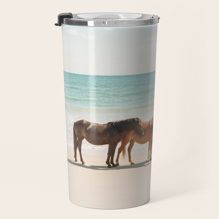 Summer Beach Horses Travel Mug Gallery Image 3