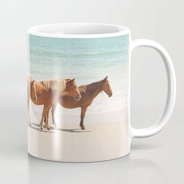 Summer Beach Horses Coffee Mug Gallery Image 1