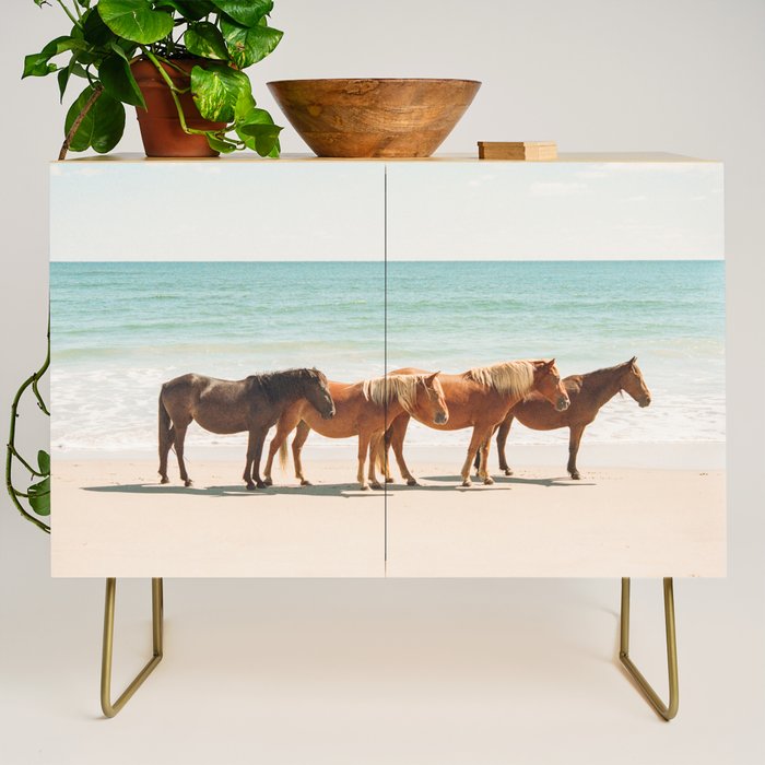 Summer Beach Horses Credenza Gallery Image 1
