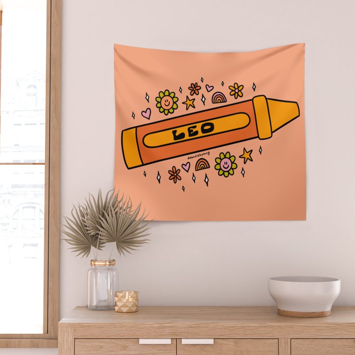 Leo Crayon Wall Tapestry Gallery Image 2
