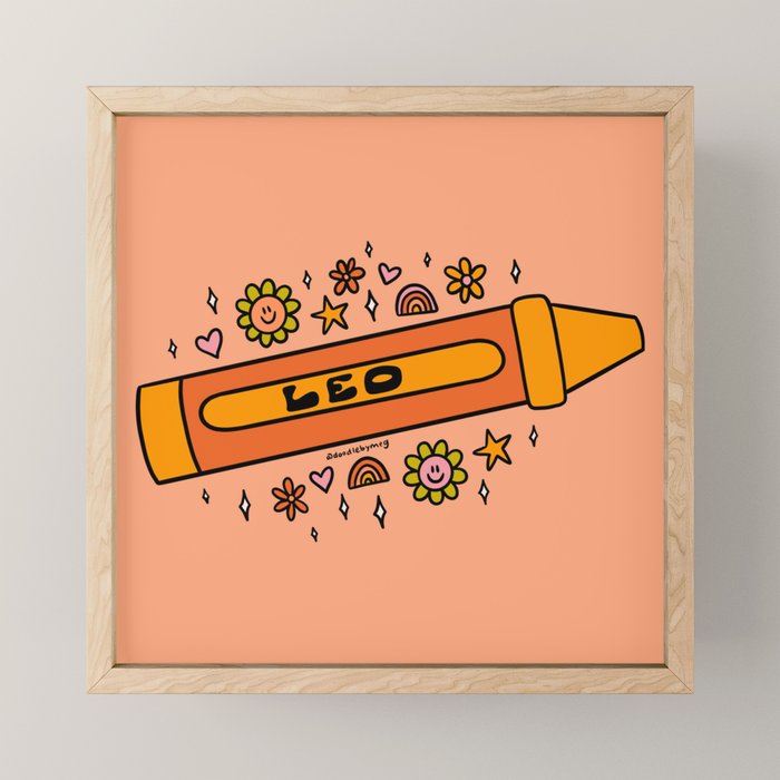 Leo Crayon Mini Art Print Gallery Image 1