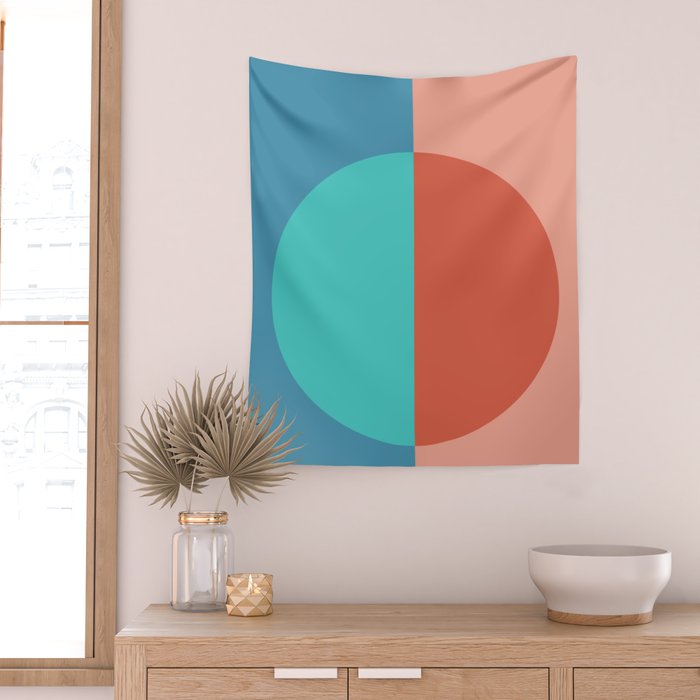 Color Block Abstract II Wall Tapestry Gallery Image 2